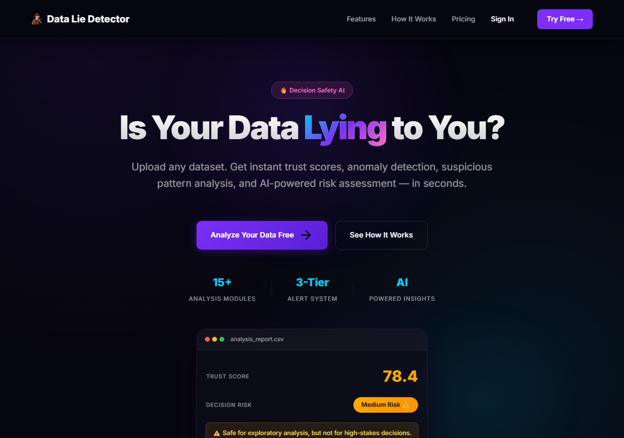 Data Lie Detector